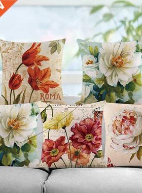 Colorful Flower Cuion Sunflower Rose Dandelion Decorative