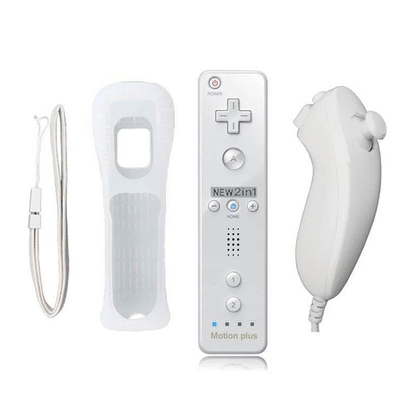 2 In 1 For Nintend Wii Motion Plus Wireless Remote Gamepad C