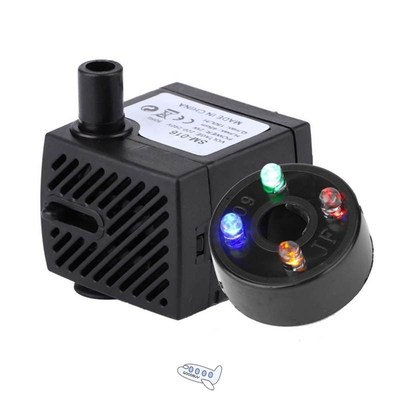 2W Fish Tank Pond Aquarium Submersible Water Pump with 4 Col