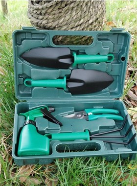 5 Pcs Garden Tool Set Shovel Rake Clippers Multifunctiona Ki