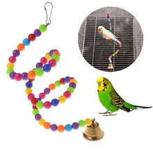 Bell Swing Birds Creative Toys Stand Spiral Holder Parrot