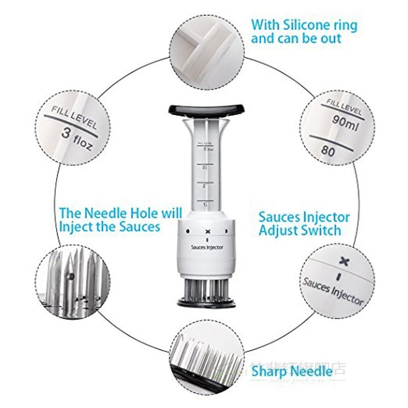 2-in-1 Professional Meat Tenderizer Marinade Injector BBQ Me