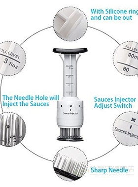 2-in-1 Professional Meat Tenderizer Marinade Injector BBQ Me