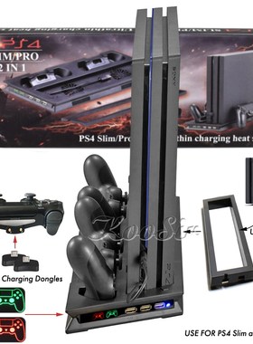PS4 PRO SLIM Vertical Stand Controller LED Charger Charging