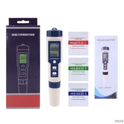 \r5 in 1 Salinity Meter High Accuracy Waterproof Water Quali