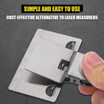 Stainless Steel Tape Measurement Aid Tools Corner Edge Clamp