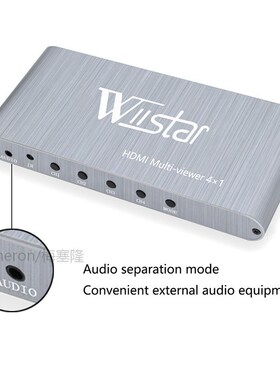 1080p HDMI 4x1 Quad Multi-viewer Switcher 4 In 1 Out Seamles