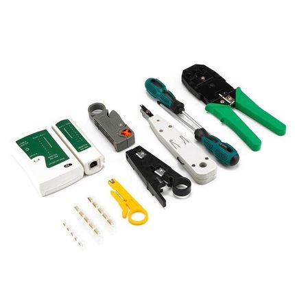 12pc RJ45 RJ11 RJ12 Cable Crimping Tool LAN Network Repair T