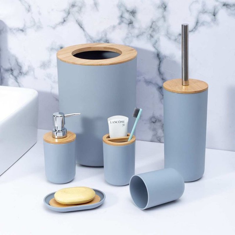Bathroom Accessories Set 6 Pieces Toothbrush Holder Soap Dis
