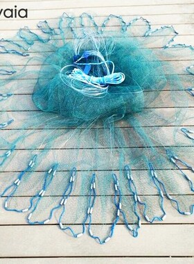 Hand Throw Fish Net Strong Green Multifilament Fishing Line