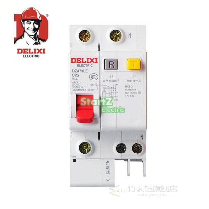 Circuit Breaker 10A 16A 20A 25A 32A 40A 63A  1P+N RCBO RCD D