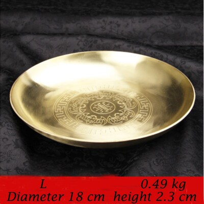 Pure copper thickening copper Plate for Fruits nut tableware