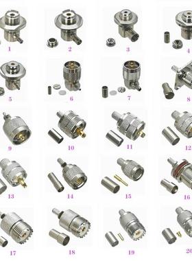 1Pcs UHF PL259 SO239 Crimp RG316 RG174 / RG58 RG142 / RG8X L