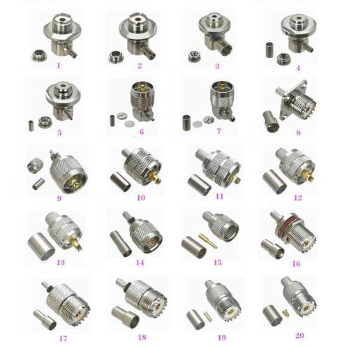 1Pcs UHF PL259 SO239 Crimp RG316 RG174 / RG58 RG142 / RG8X L