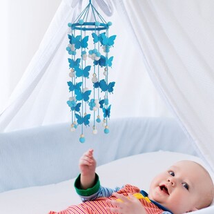 Baby Bed bell Crib Wind Chime Rattle infant Cot Pendant mobi