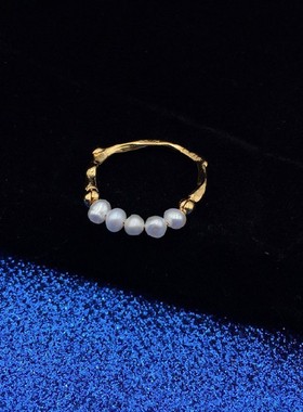 Original Design Handmade Pearl Rings White Baroque Freshwat