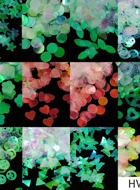 1case AB Nail Glitter Sequins Mermaid Mixed Shape Paillette