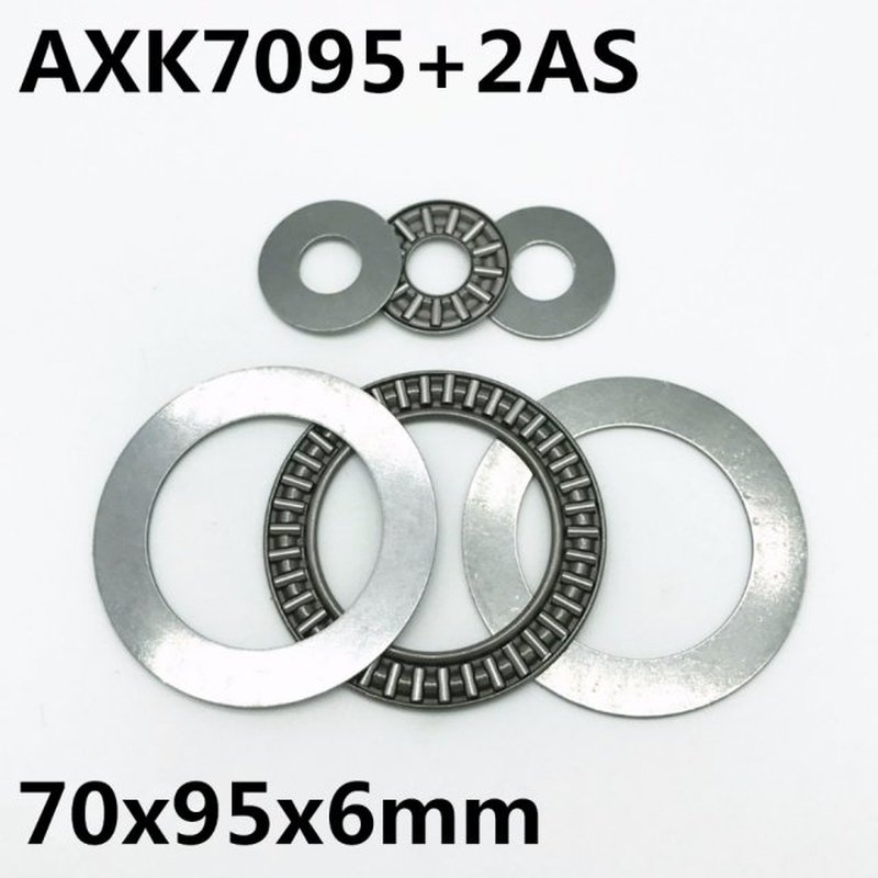 2pcs AXK7095+2AS Thrust Needle Roller Bearing 70x95x4 mm Thr