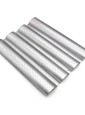 Food Grade Steel Groove Wave Bread Baking Tray For Baguette