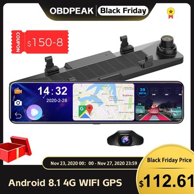 OBDPEAK D80 Android 8.1 Full HD 1080P 12 Inch Touch IPS Car