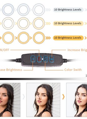 10 Inch Ring Light with Stand LED Camera Selfie Light Ring