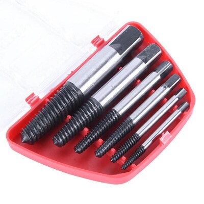 6pcs Broken Speed Out Damaged Screw Extractor Drill Bit Brok