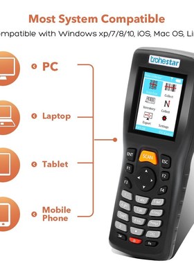 Wireless Barcode Scanner 1D 2D Bar Code Reader Inventory Cou