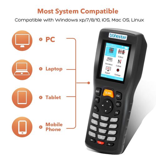 Wireless Barcode Scanner 1D 2D Bar Code Reader Inventory Cou