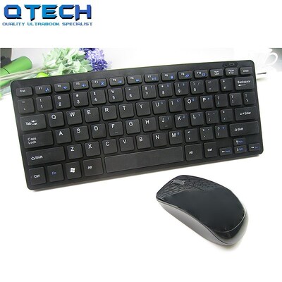 Wireless Keyboard Mouse Combo USB Wifi Compact White Black O