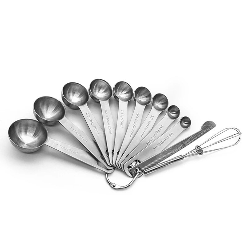 11Pcs Measuring Spoons Set - Heavy Duty Stainless Steel