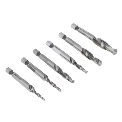6pcs/lot Drill Bits Set 1/8-3/8 Inch Metal Drill HSS Combina