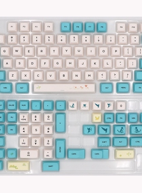 Chunyang Cyan White Ethermal Dye Sublimation Fonts PBT Keyca