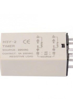 AC 220V H3Y-2 Delay Timer Time Relay 0-10 Second 10s 10sec