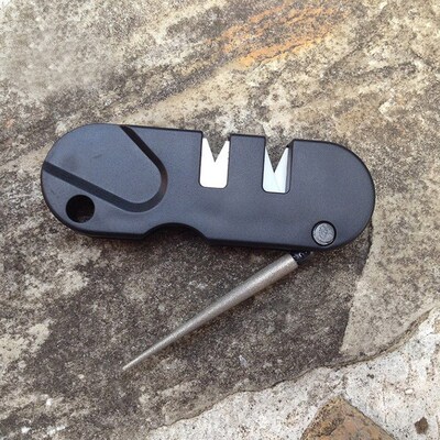 4in1 Spyderco Paramilitary 2 Pocket Knives Blade Sharpener K