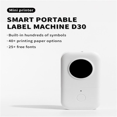 Portable printer D30 sticker label printer ni printer D30 ic