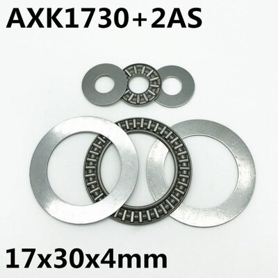 10pcs AXK1730 +2AS Thrust Needle Roller Bearing 17x30x2 mm T