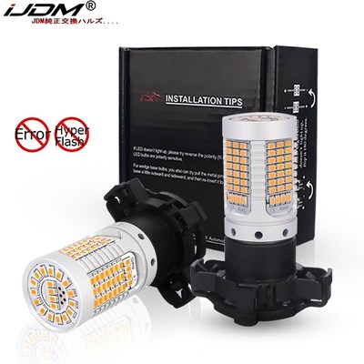 iJDM Car PY24W LED Canbus Error Free No Hyper Flash Amber y
