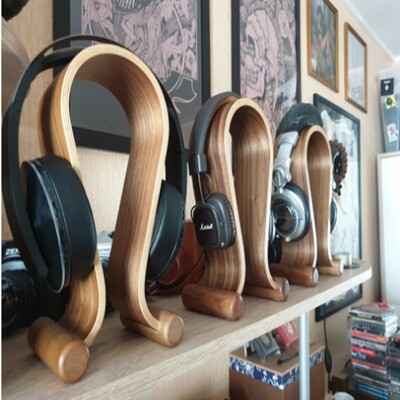 niversal Wooden Headphone Stand Headphone Headset Hanger Wal