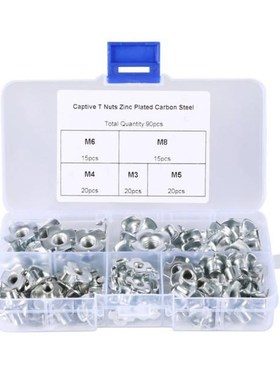 90PCS M3 M4 M5 M6 M8 Four Pronged T Nut Thread 适用于 Wood I