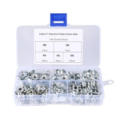90PCS M3 M4 M5 M6 M8 Four Pronged T Nut Thread 适用于 Wood I
