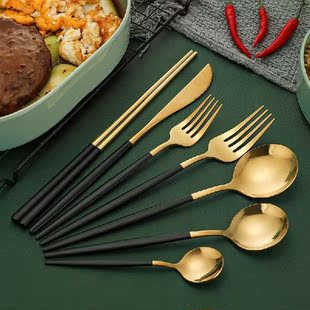 Stainless Fork Cutlery Knife 4Pcs Sets Steel Set Dinnerware