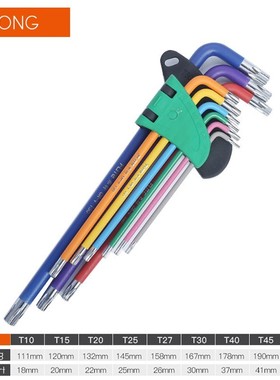 QK Allen Key Set Hex Wrench Screwdriver Set Hexagon Spanner