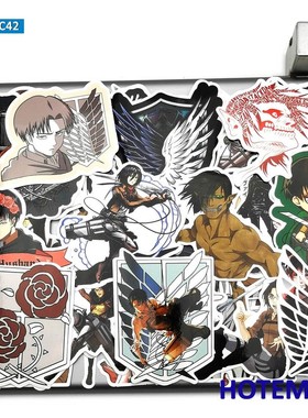 40pcs Anime Attack on Titan Levi Ackerman Eren Toys Sticker