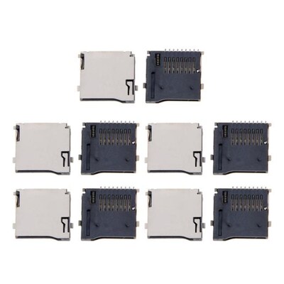 10PCS Push-Push Type TF Micro SD Card Socket Adapter Automat