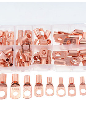 60PCS SC Bare Terminals lug Tinned Copper Tube Lug Ring Seal