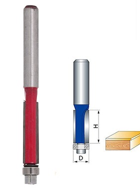 1PC 6.35mm Flush Trim Bit Carbide Tipped 适用于 1/4