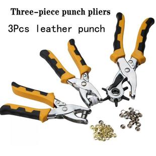 3pcs/set Puncher Belt Leather Belt Hole Punch Plier Eyelet R