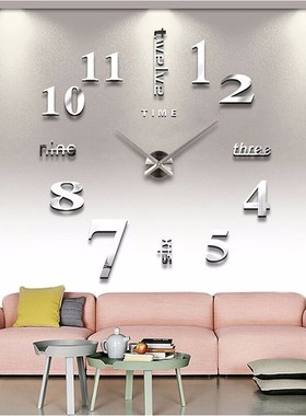 3D Wall Clock Mirror Wall Stickers Creative DIY Wall Clocks