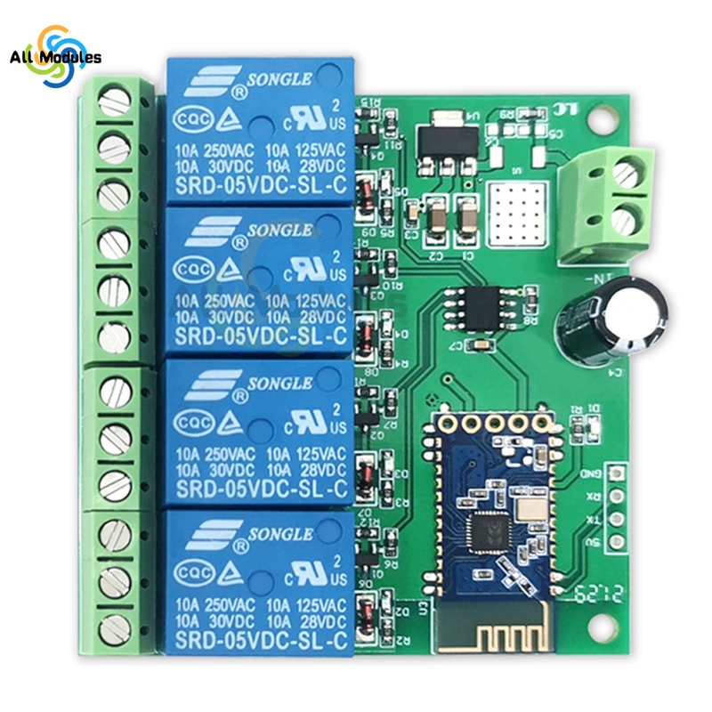 5V / 12V 1/2/4 Channel Bluetooth Relay Internet of things Sm