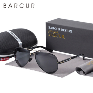 BARCUR Men Sunglasses Pilot Polarized Sun glasses Male Wome